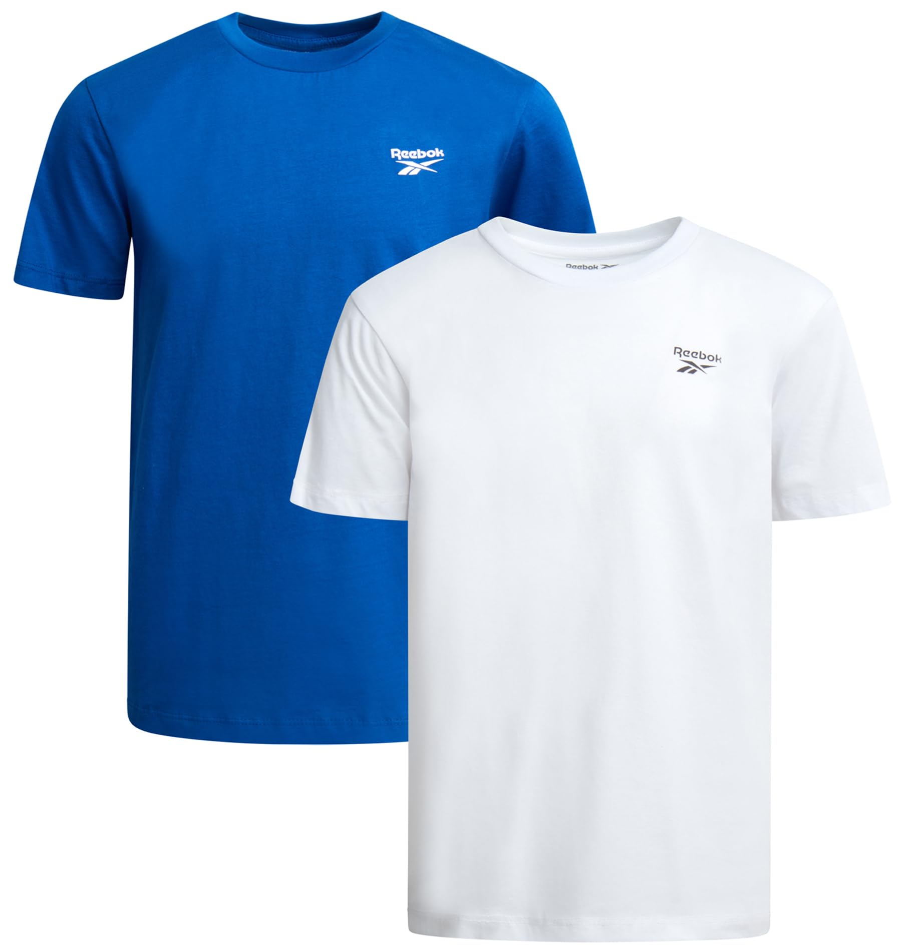 Reebok Boys Shirts - 2 Pack Short Sleeve Logo Cotton T Shirt for Boys - Summer Kids Clothes T-Shirts for School and Play